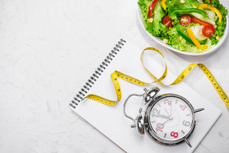 Healthy fitness meal with fresh salad. Diet concept.の写真素材