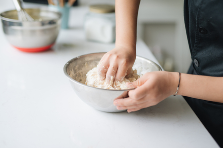 Bakery chef cooking bake in the kitchen professionalの写真素材