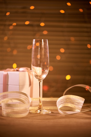 New years eve celebration background with champagneの写真素材