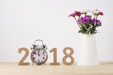 Happy New Year. Sigh symbol from number 2018の写真素材