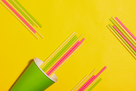 Birthday party background. Celebration concept. Flat lay.の写真素材