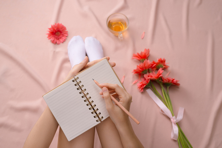 Love or valentine's day concept. Spring or summer backgroundの写真素材