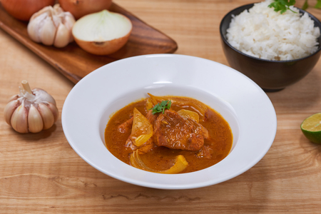 Chicken curry with spice, selective focusの写真素材