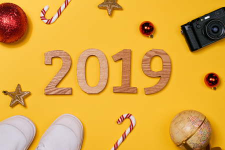 2019 Happy New Year. Holiday background.の写真素材