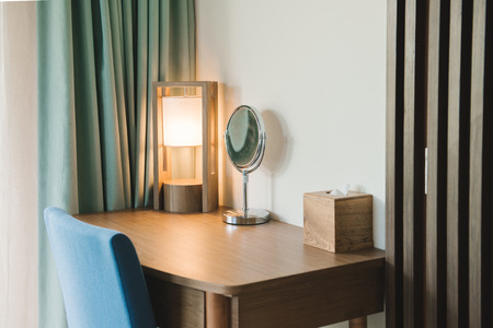 PHU QUOC, VIETNAM JUNE 28, 2017: General dressing table with mirror in room for resort and hotel.の写真素材