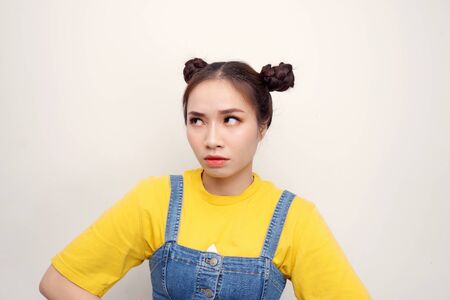 Photo beautiful amazing she her lady two buns red lipstick pomade what's wrong with you facial...