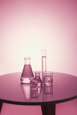 Lab theme. Science and medical background. Place for typohraphyの写真素材