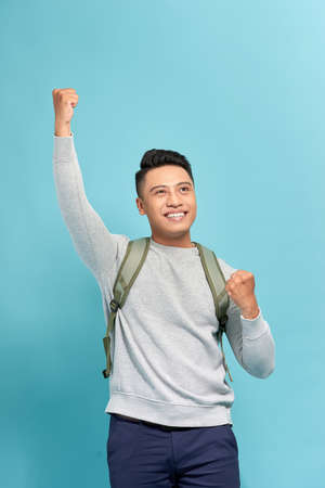 Positive human emotion facial expression. Life perception, achievementの写真素材