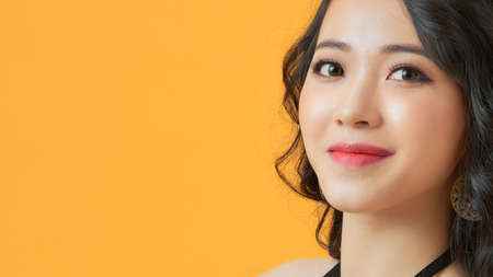 The young female of the smiling faceの写真素材