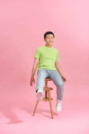 Young handsome man. Studio fashion portrait