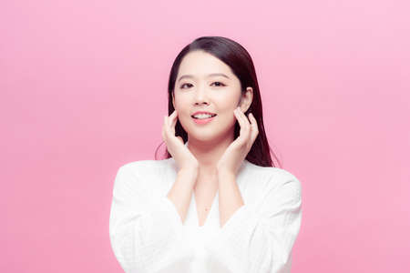 Beautiful Young asian Woman with Clean Fresh Skin look.の写真素材