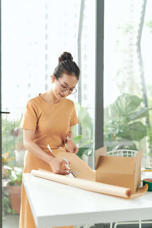 Asian women are happy to start an online business.の写真素材