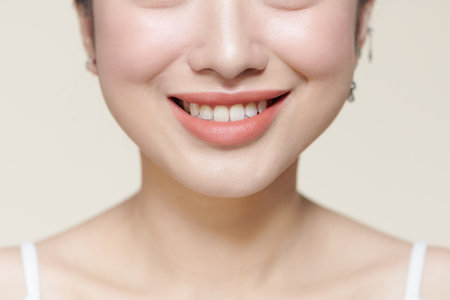 Woman lips nose nature skinの写真素材