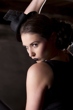 lady in black 03の写真素材