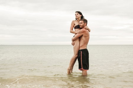 Couple on the beach 06の写真素材