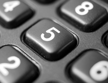 close up on a calculatorの写真素材