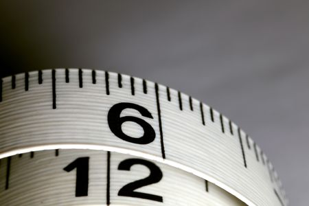 Cloth tape showing 6 and 12