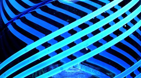 Abstract macroclose up image of hand blown glass vaseの写真素材