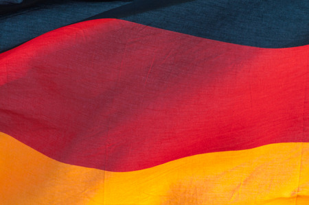 German flag waving in the windの写真素材