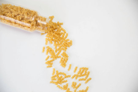 pasta jar pouringの写真素材