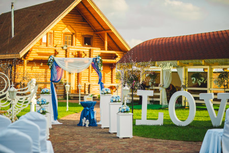 Wedding Ceremony on the shores of Lake Baikalの写真素材