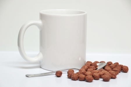 Cup of breakfast cerealの写真素材