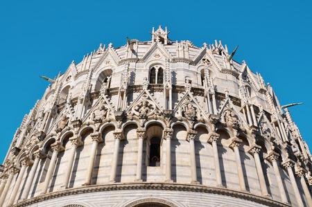 Baptistery of San Giovanni in Miracle Place, Pisaの写真素材
