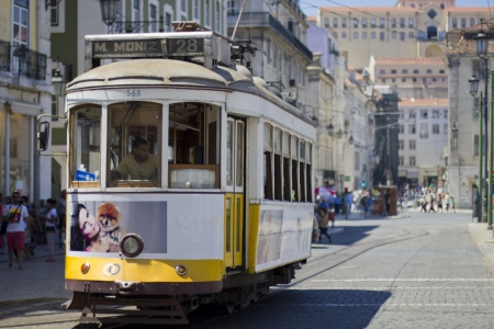 Tram 28 Lisboa Portugalのeditorial素材
