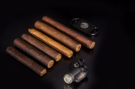 Handcrafted cigar made of tobacco leafs