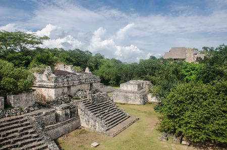 Ek Balam ancient mayan zone, located at Yucatan, Mexicoの写真素材