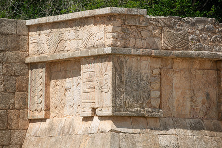Venus platform at Chichen Itza, Mexicoの写真素材