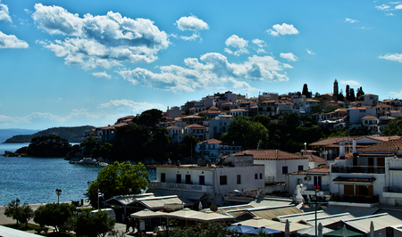 Skiathos, Greek island on Aegean Seaのeditorial素材