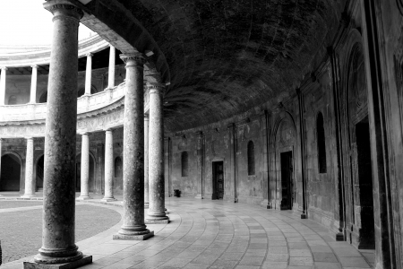Carlos V palace, Granada, Spain のeditorial素材