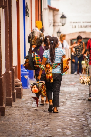 Vendors crafts in Taxco Guerrero の写真素材
