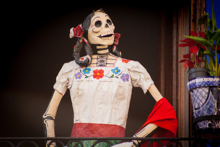 Traditional mexican Day of the dead catrinaの写真素材