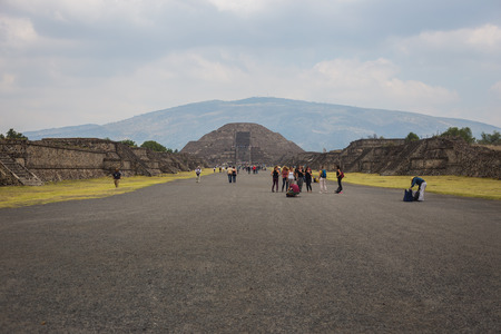 Teotihuacan aztec ruins in central mexico.の写真素材