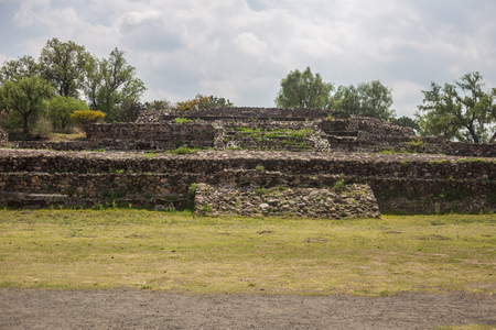 Teotihuacan aztec ruins in central mexico.の写真素材