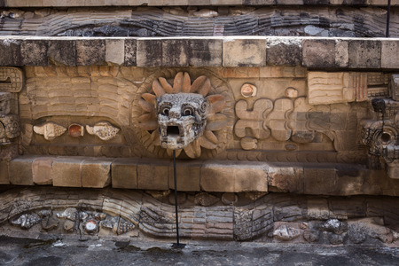 Teotihuacan aztec ruins in central mexico.の写真素材
