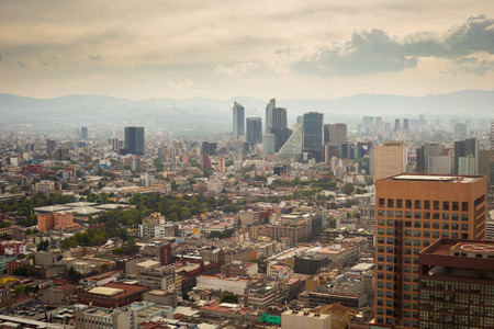Aerial view of mexico city skyline.のeditorial素材