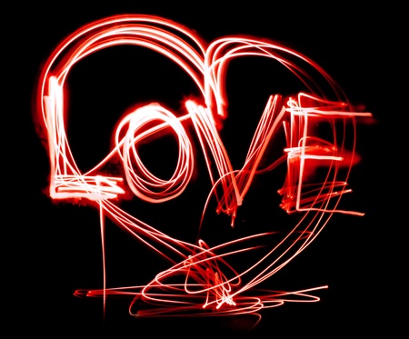 neon loveの写真素材