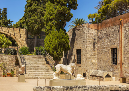 Antique ruins in the city of Rhodes.の写真素材
