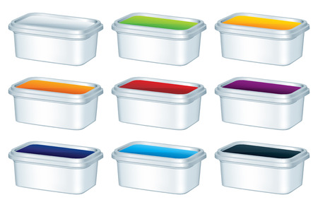 plastic boxesのイラスト素材