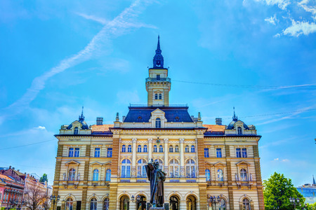 City Hall in the old part of Novi Sad, HDR Image.の写真素材