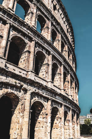 Colosseo Italy Rome historic arena gladiator amphitheatre Roman empireの写真素材
