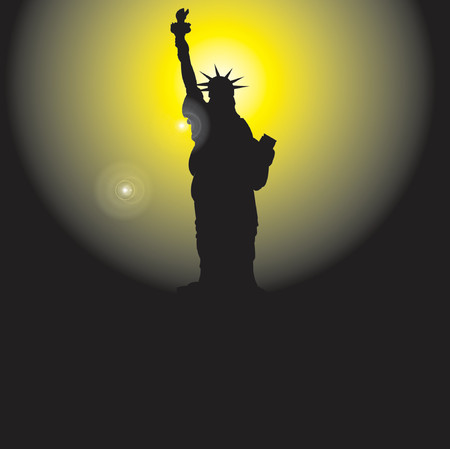 Statue of Liberty - vector illustrationのイラスト素材