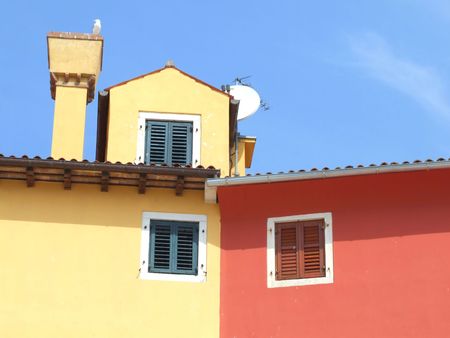 Yellow and redの写真素材