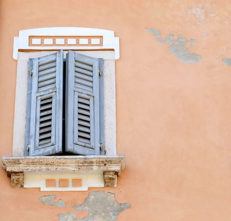 Window with shuttersの写真素材