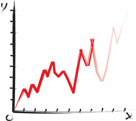 Graph - vector illustrationのイラスト素材