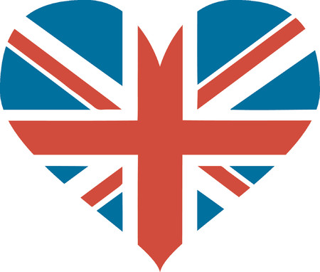 Great Britain heart - vector illustrationのイラスト素材