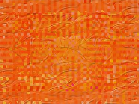 Orange plastic foil with checkers pattern - digital illustrationの写真素材